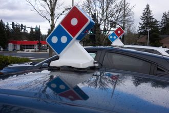 Domino's delivery car