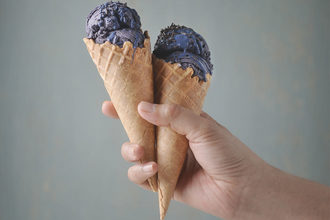 Person holding ice cream