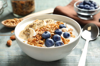 Bowl of yogurt with granola