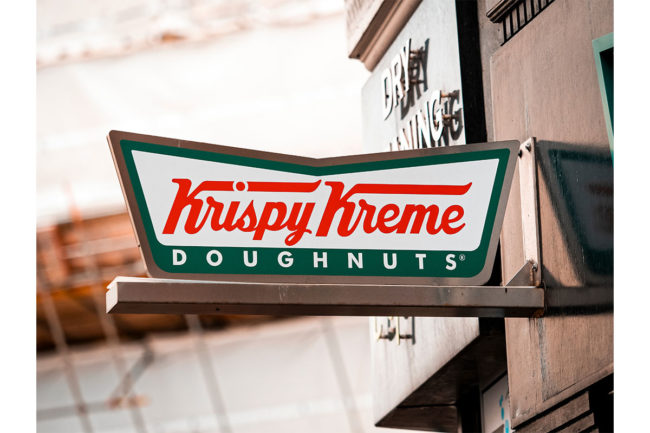 Krispy Kreme donuts sign