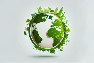Green sustainable globe