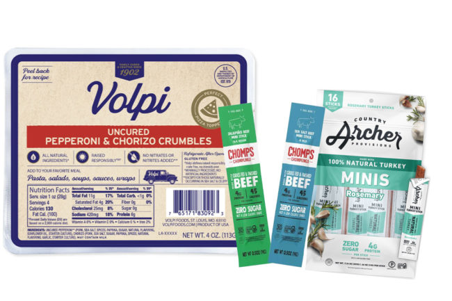 New products from Volpi Foods, Chomps and Country Archer Provisions