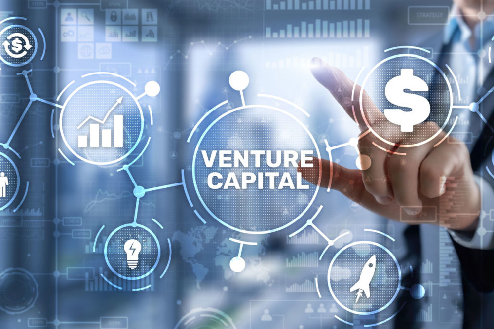 A businessman selecting venture capital